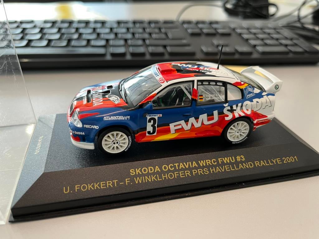Skoda Octavia Wrc Rally Havelland 2001 1/43 Fokkert, Enlèvement ou Envoi, Comme neuf, Voiture