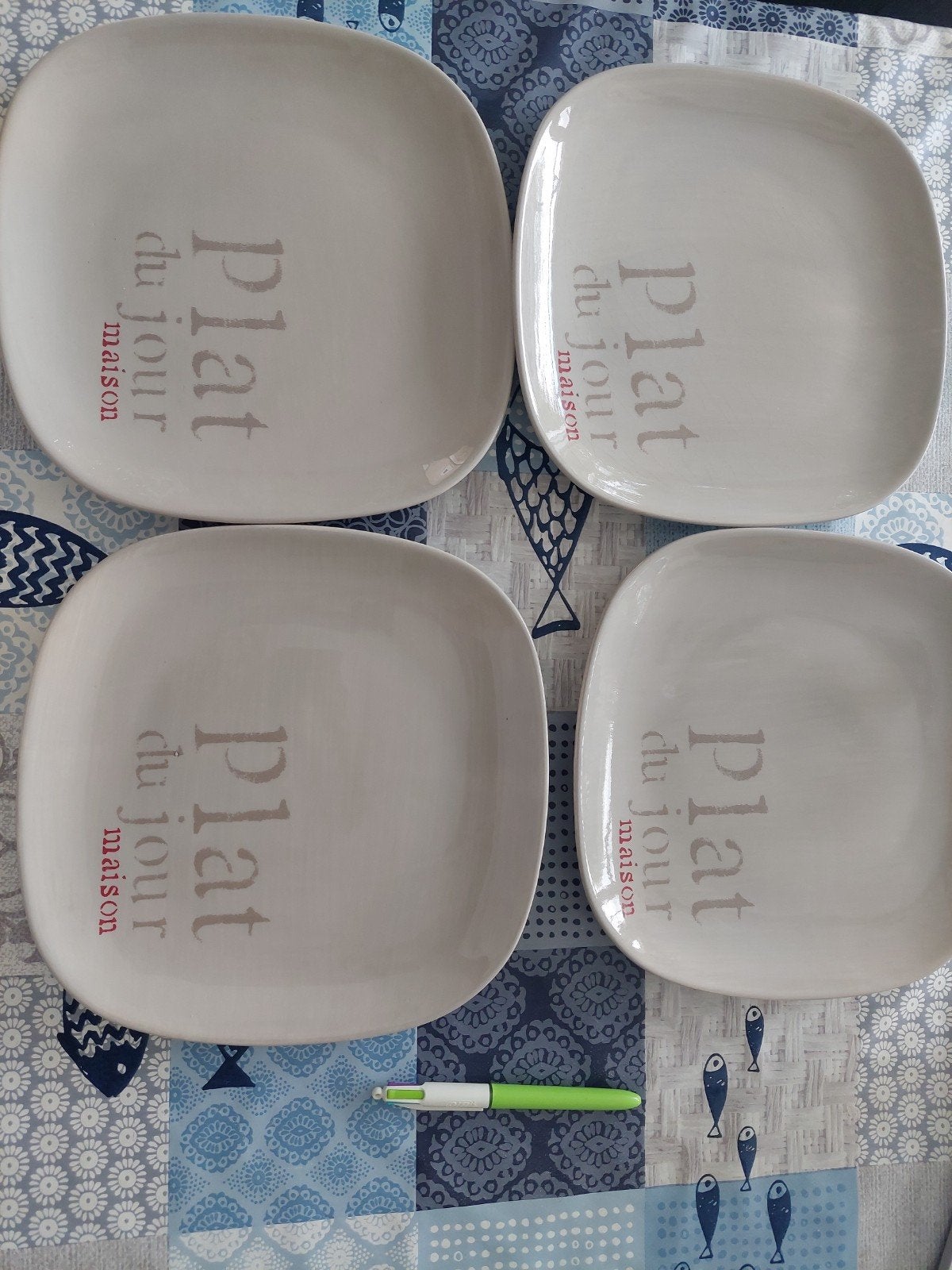 4 borden, Ophalen