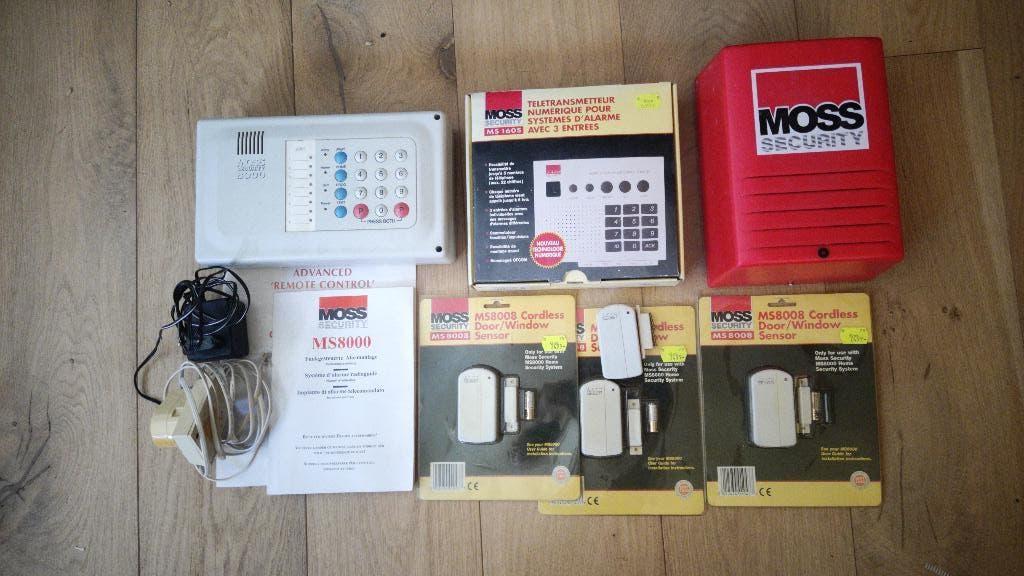 Moss Security MS8000 alarm systeem, Doe-het-zelf en Bouw, Alarmsystemen, Ophalen, Raam of Deur, Zo goed als nieuw, Compleet systeem