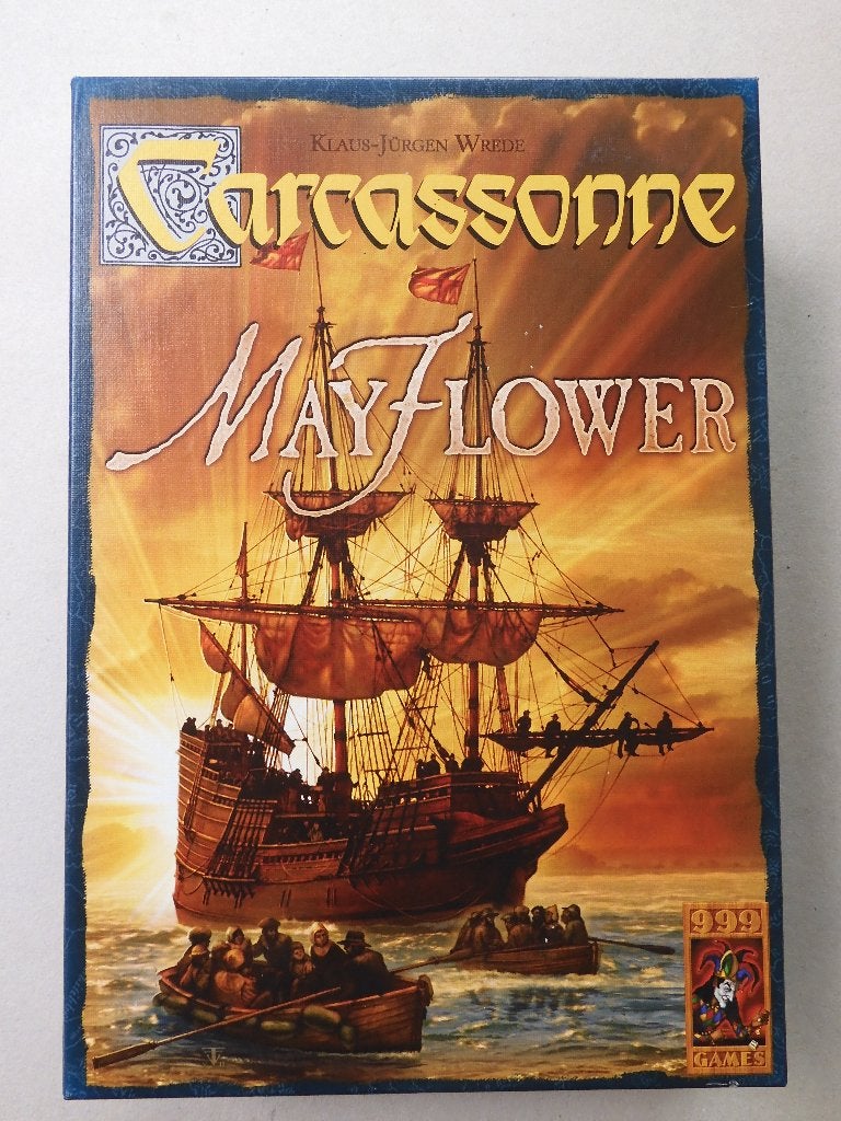 gezelschapsspel - Mayflower Carcassonne - 999 Games, Een of twee spelers, Ophalen of Verzenden, Zo goed als nieuw, 999 games