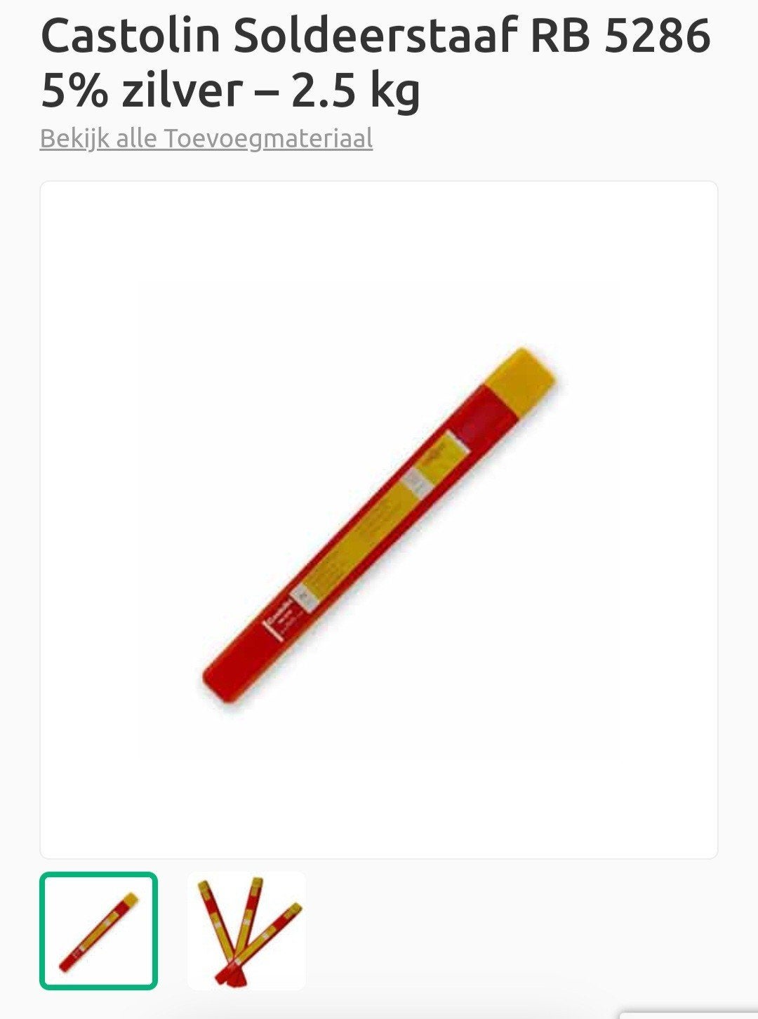castolin soldeerstaal zilver  rb5286, Bricolage & Construction, Enlèvement ou Envoi