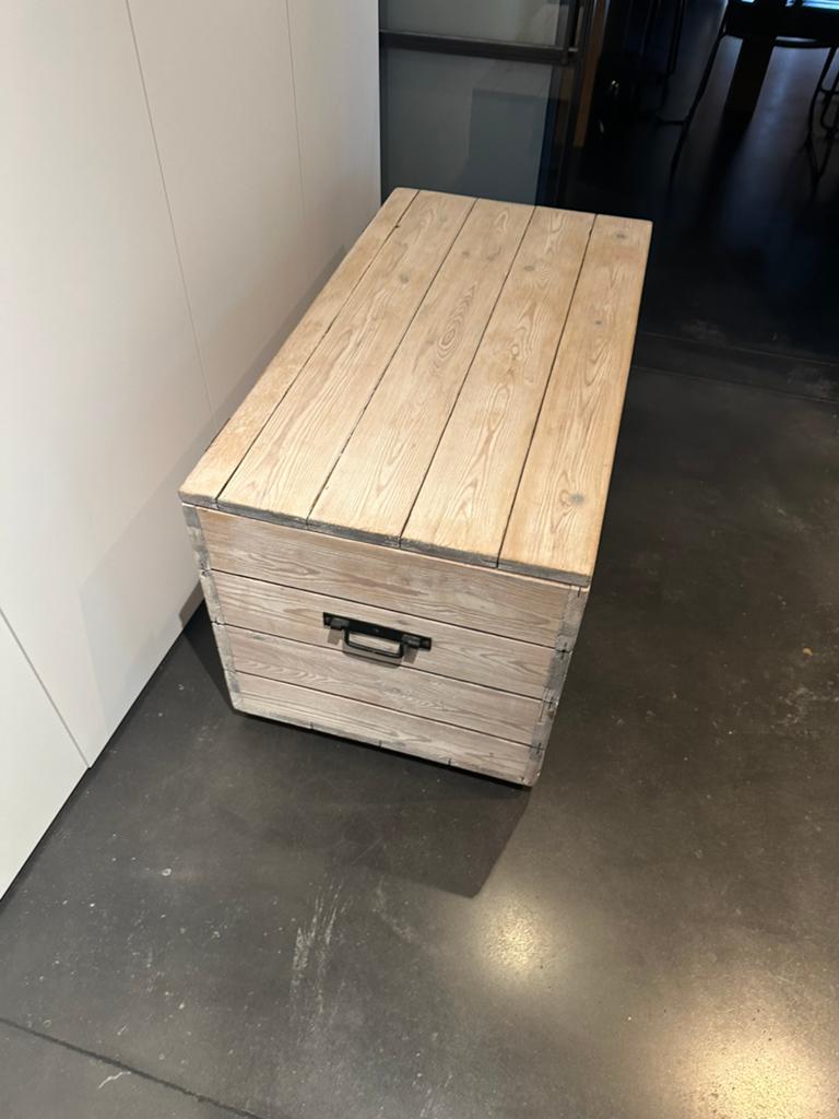 Holle houten opbergdoos. Industriële/loftstijl, Ophalen, Gebruikt, 50 tot 100 cm, 50 tot 75 cm