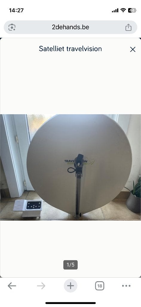 Satellietschotel travelvision, TV, Hi-fi & Vidéo, Enlèvement, Comme neuf, Antenne (parabolique)