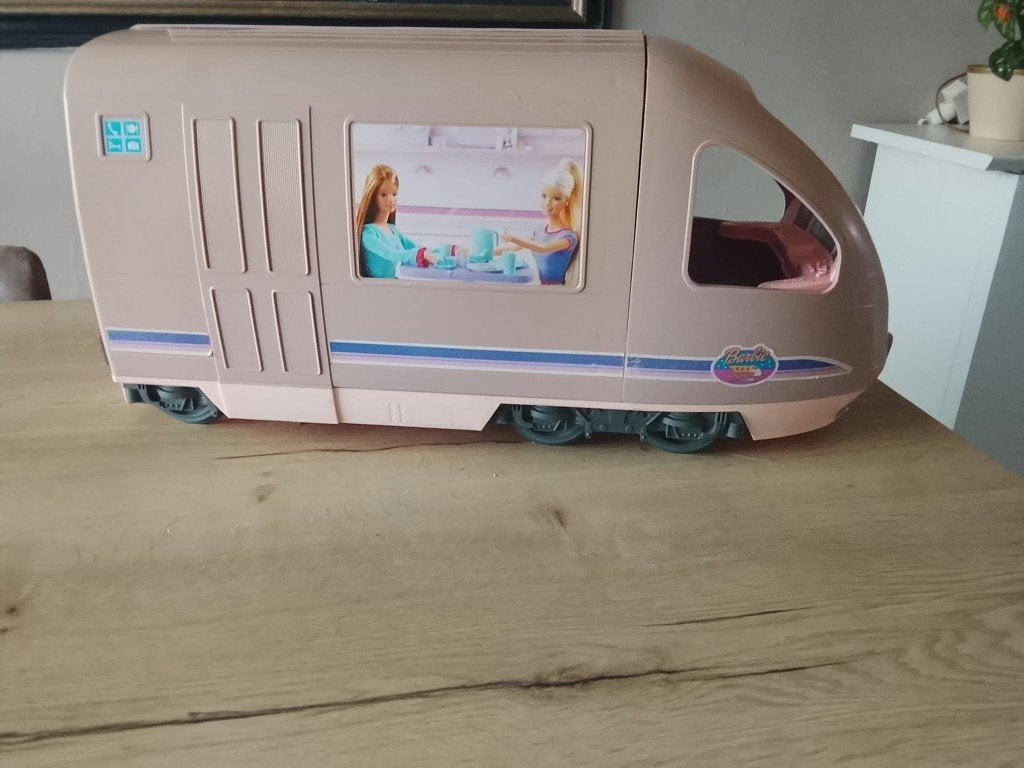 Barbie trein, Ophalen, Gebruikt, Barbie