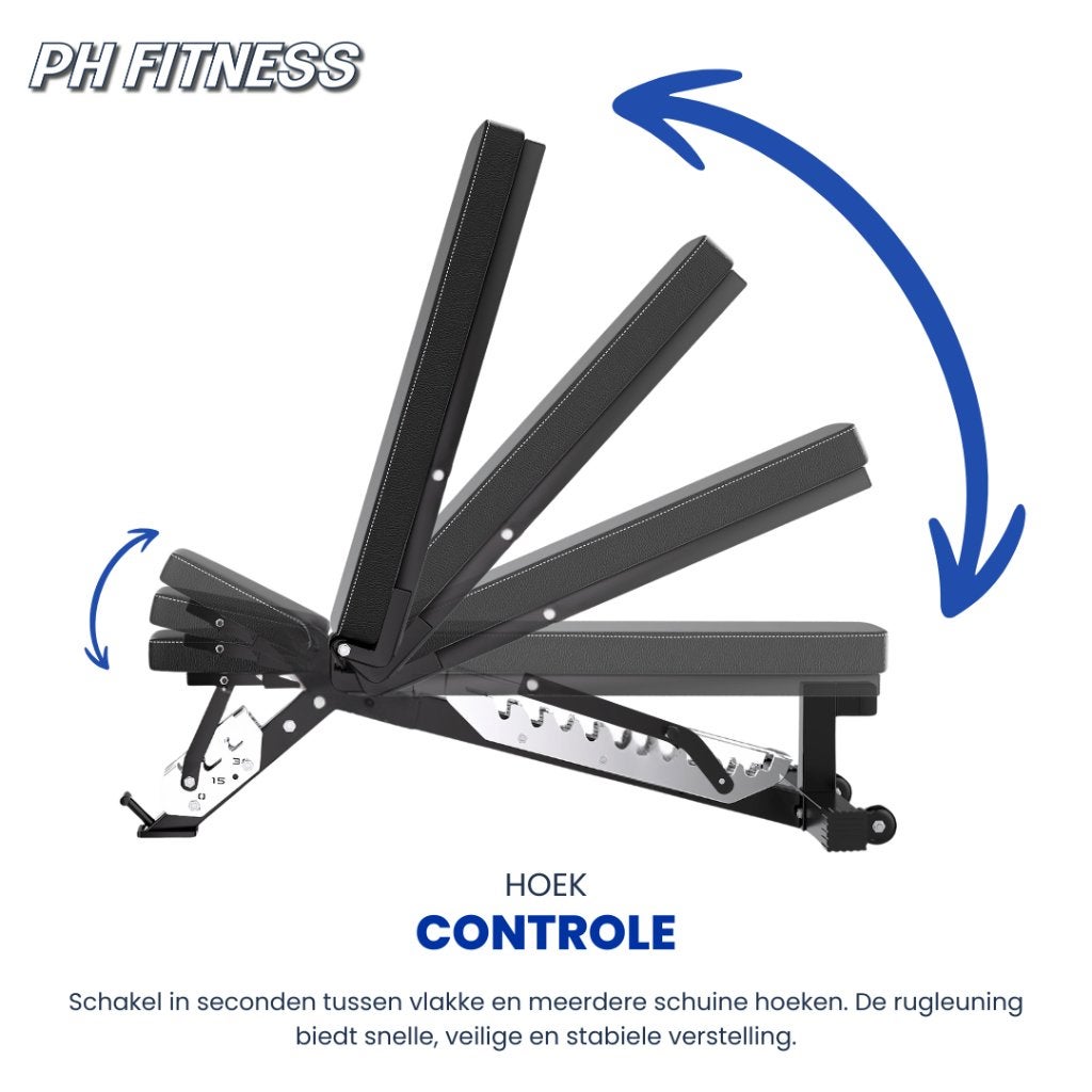 PH Fitness PRO380 Fitnessbank - Verstelbare Bench, Sport en Fitness, Fitnessmaterialen, Ophalen, Nieuw, Overige typen