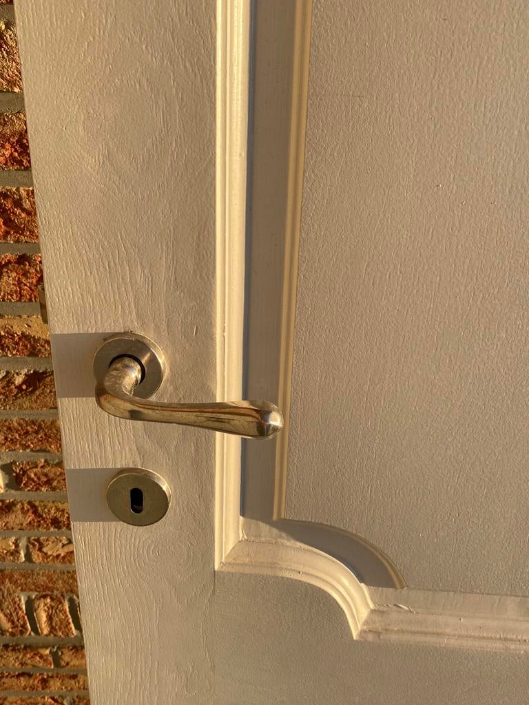 Porte en bois de chêne - blanche, Maison & Meubles, Enlèvement, Utilisé, Bois