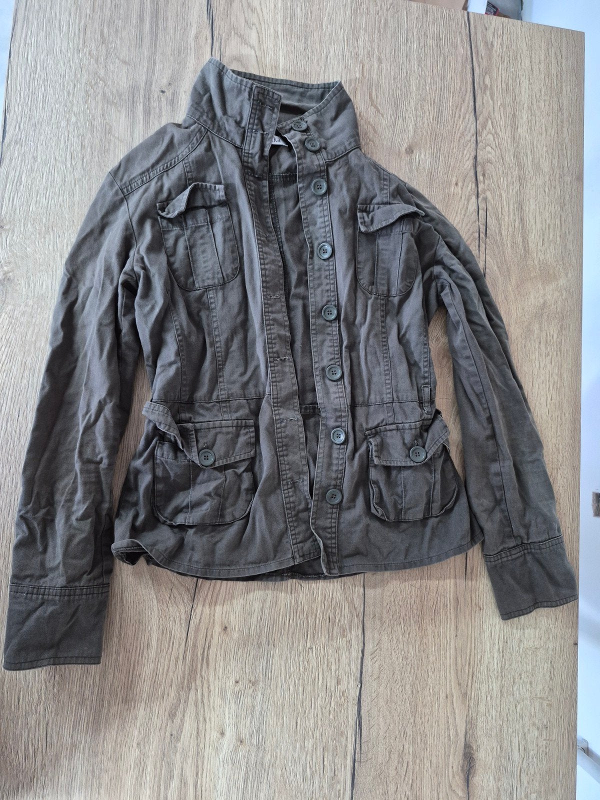 Groene jas khaki Maat S (of XS), Kleding | Dames, Ophalen, Maat 36 (S)