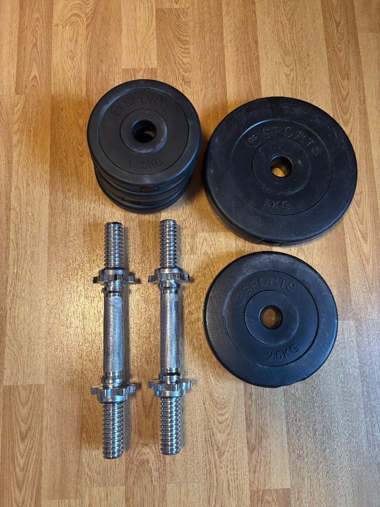 halters en gewichten, Ophalen, Gebruikt, Armen, Halterset