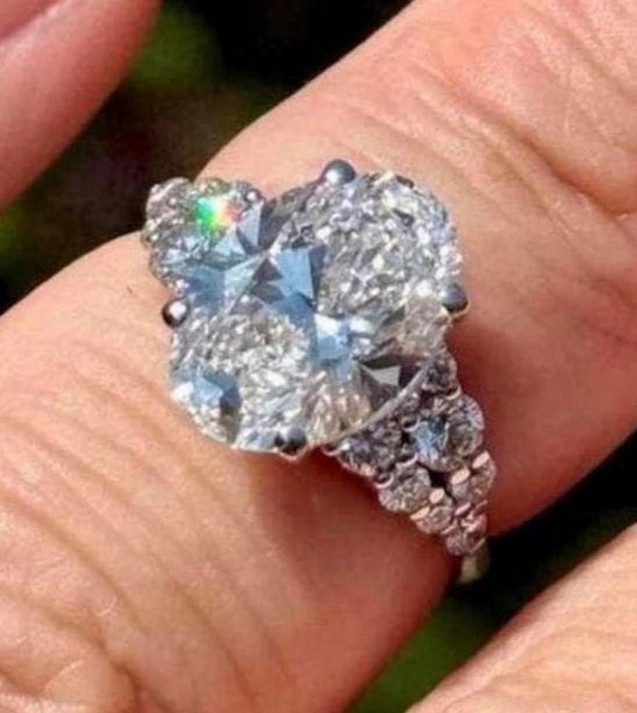 18k gouden trouwring VS1 diamant 4.72ct! retailwaarde €8000!, Handtassen en Accessoires, Ringen, Nieuw, Ophalen of Verzenden, 17 tot 18