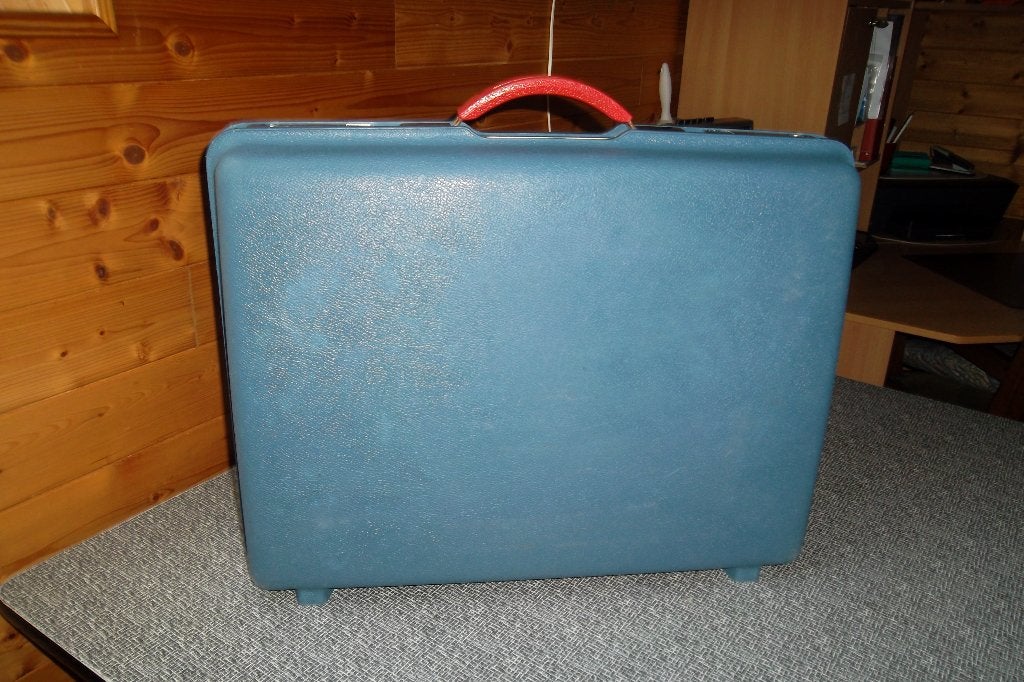 Samsonite blauwe valies, Ophalen of Verzenden, Gebruikt, Hard kunststof, Slot