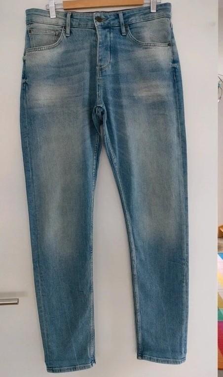 Herenjeans Blue Ridge maat 32/34 of Medium straight fit, Blauw, Ophalen of Verzenden, Zo goed als nieuw, Blue Ridge