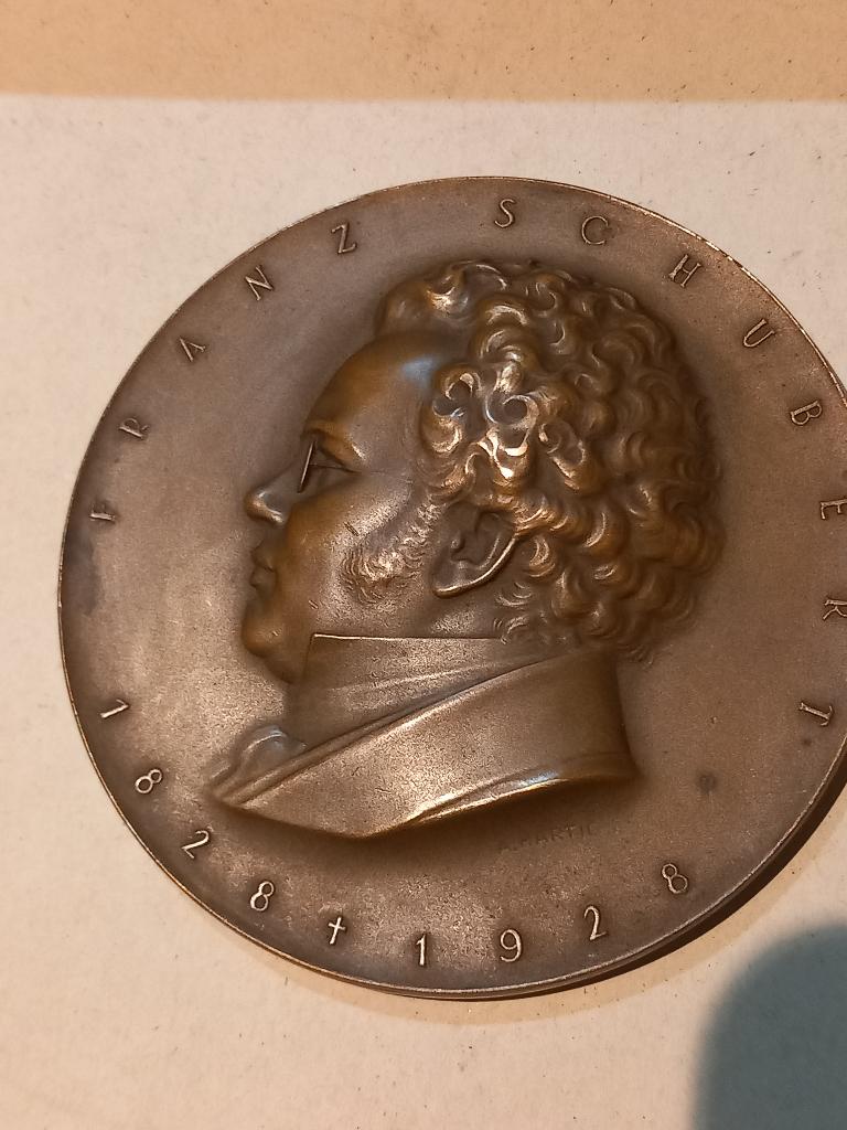 Médailles de Bronze Commémoration Décès de Musiciens, Overige typen, Ophalen of Verzenden, Brons, Man