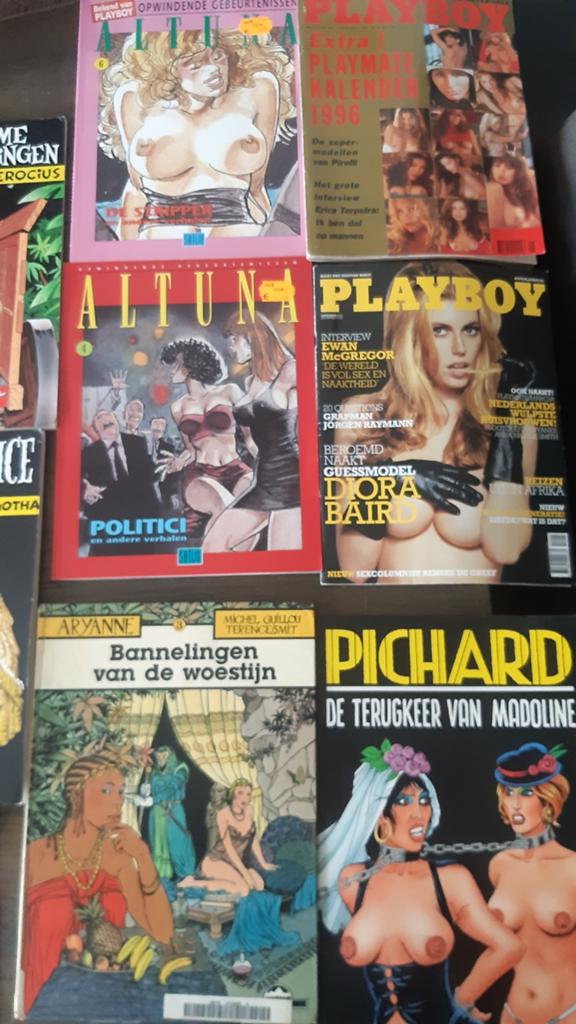 Collectie/verzameling playboy/comics erotisch 52 stuks NEDER, Boeken, Ophalen of Verzenden