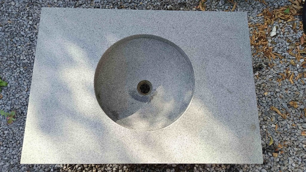 Lavabo vasque en pierre grise reconstituée  81 x 58 cm, Enlèvement, Neuf, Pierre, Lavabo