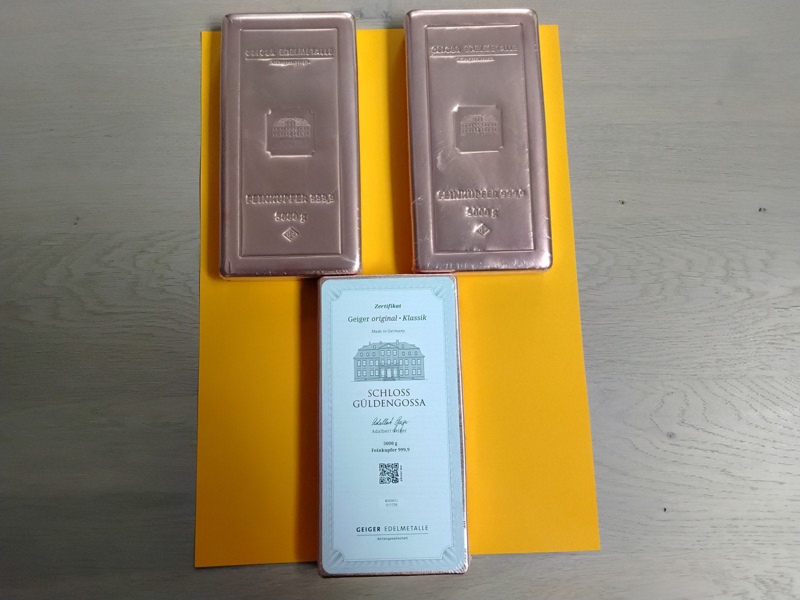 #Koperbaren 999.9 Geiger 5 kilogram., Enlèvement ou Envoi, Cuivre