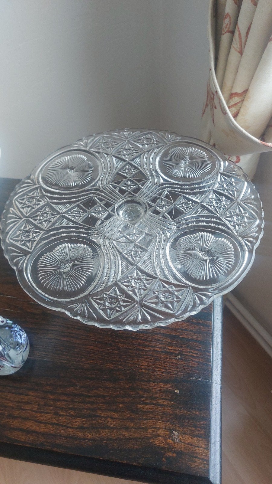 Présentoir à gâteaux/bol sur pied antique, Enlèvement ou Envoi, Présentoir à gâteau, Verre