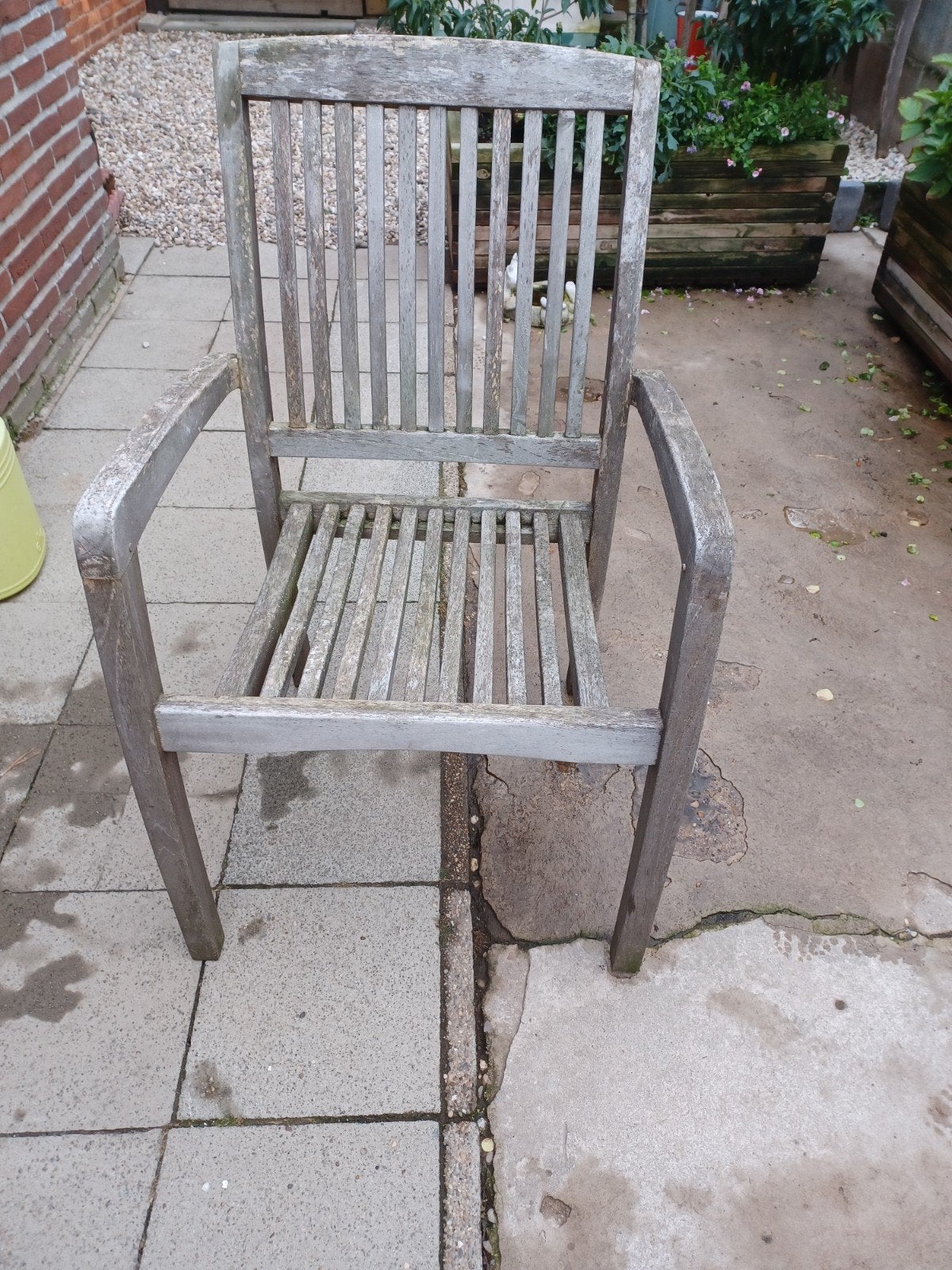 stoelen in teak hout 4 stuks, Ophalen, Gebruikt, Hout