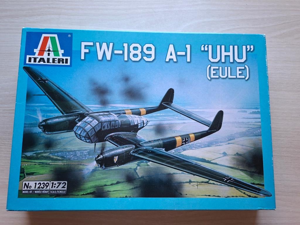Italeri | Nr. 1239 | 1:72 - Fw-189 A-1 "Uhu" + extra's, Hobby & Loisirs créatifs, Modélisme | Avions & Hélicoptères, Neuf, 1:72 à 1:144
