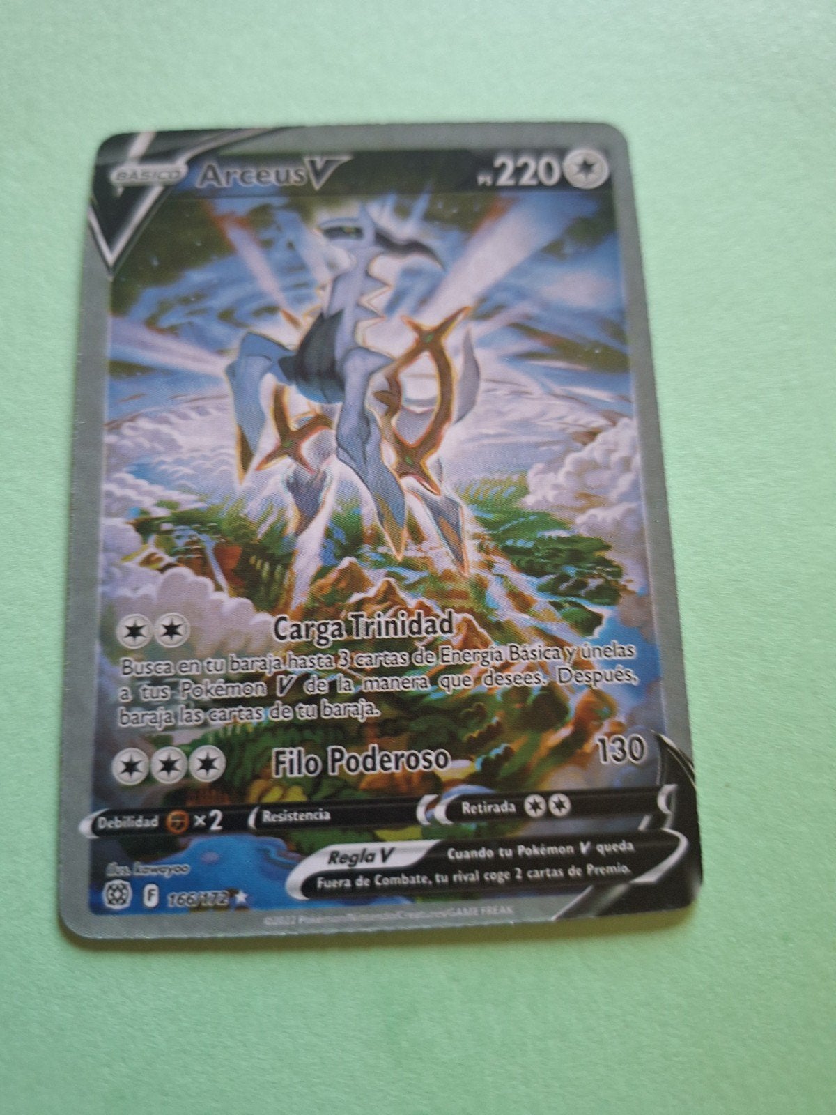 Arceus v 166/172 Pokémon-kaart, Ophalen of Verzenden, Nieuw, Losse kaart, Foil