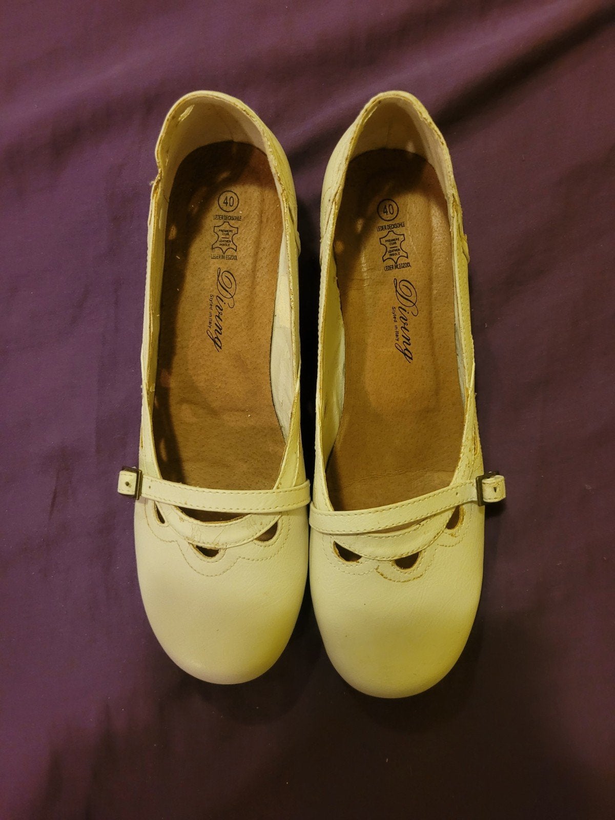 Diving Vintage Stijl Mary Jane Pumps Maat 40 – Crèmewit, Pumps, Wit, Ophalen of Verzenden, Diving