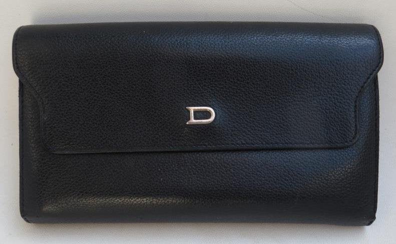 Delvaux zwarte portefeuille, Handtassen en Accessoires, Overige merken, Gebruikt, Zwart, Ophalen of Verzenden