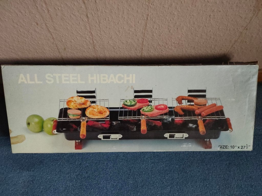 Barbecue de table Hibachi en acier, Enlèvement ou Envoi, Comme neuf, Hibachi, Avec accessoires