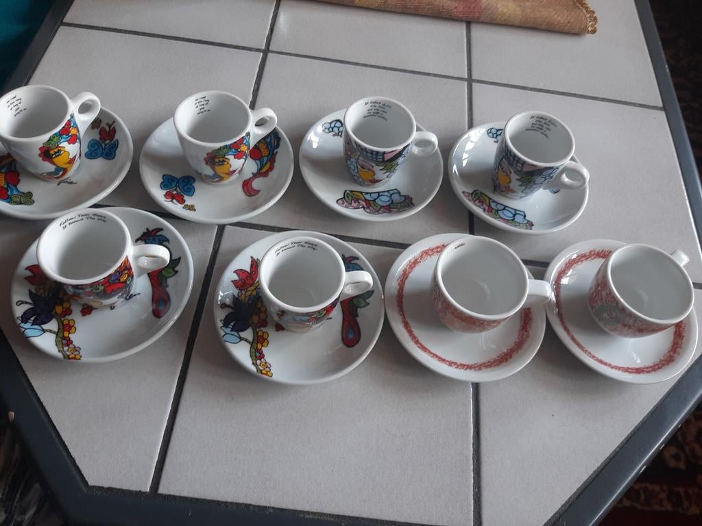 tasse à moka 6.5cl avec soucoupe josien boerents (8 pièc, Enlèvement