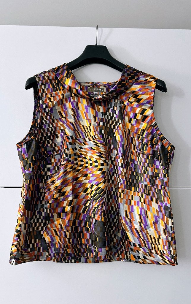 Comme ça mouwloze blouse met geometrische print, Kleding | Dames, Blouses en Tunieken, Meerkleurig, Maat 46/48 (XL) of groter