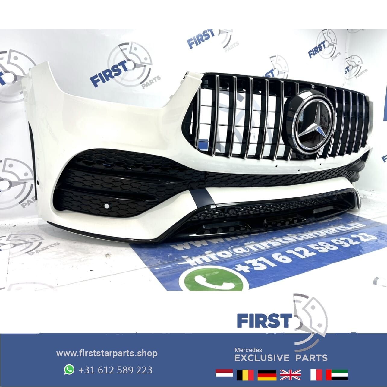 W167 V167 C167 GLE 43 AMG BUMPER WIT COMPLEET GT VOORBUMPER, Gebruikt, -, Voor, Ophalen of Verzenden