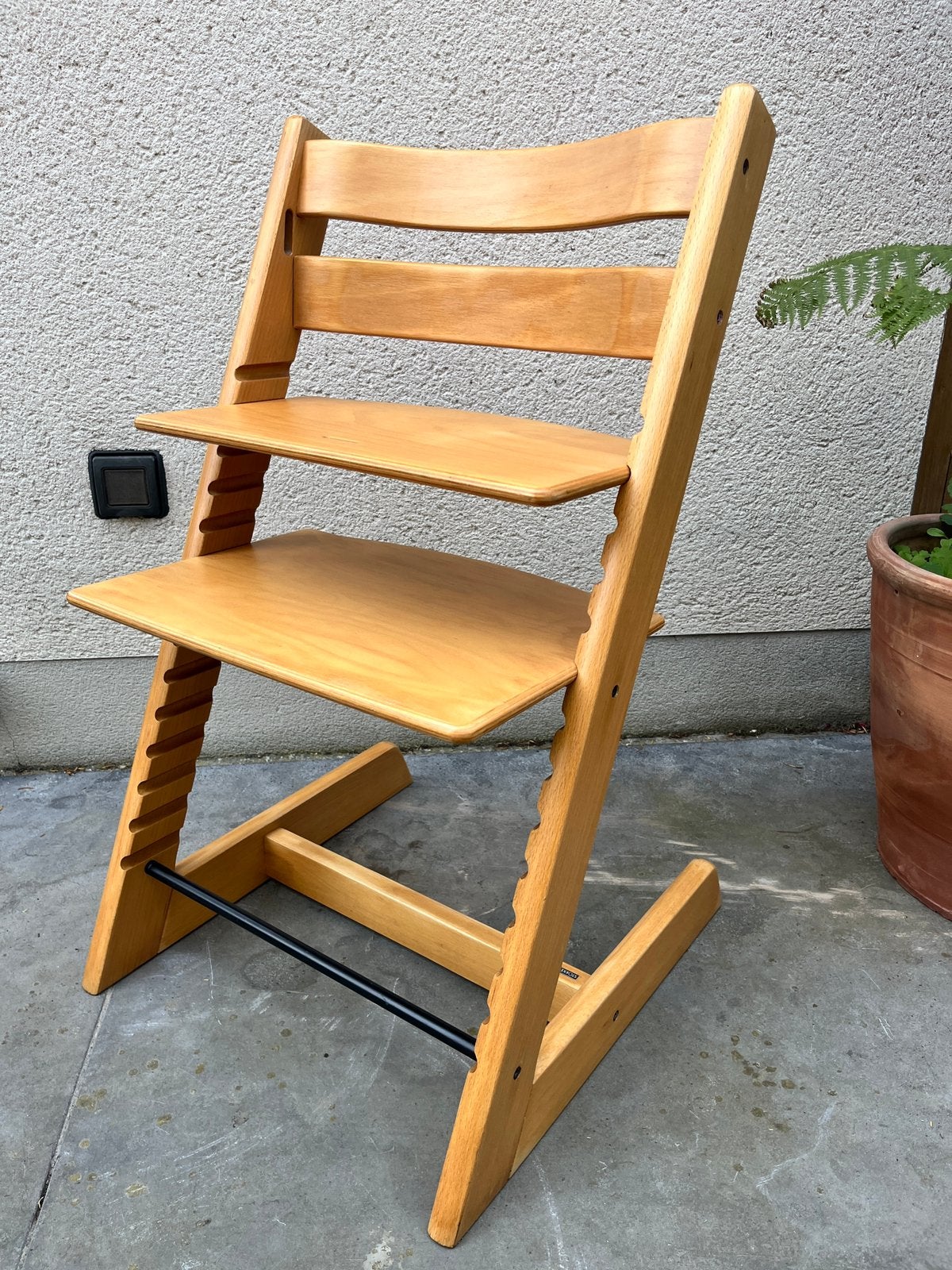 Tripp Trapp meegroeistoel beuk, Kinderen en Baby's, Kinderstoelen, Ophalen, Zo goed als nieuw, Meegroeistoel, Aanschuifbaar
