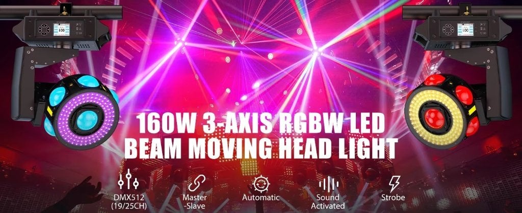 Nouveau laser RGBW + RGB 7 x 80W  Ufo Movinghead, Enlèvement ou Envoi, Neuf, Lumières, Commande sonore
