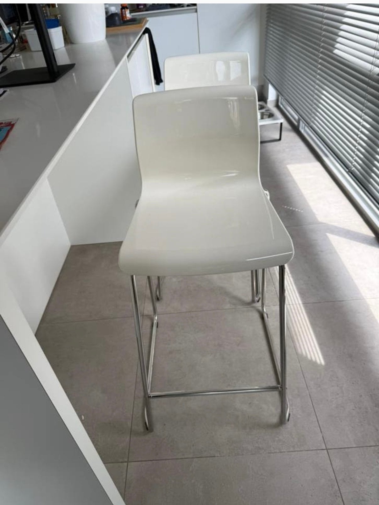 Barstoelen ikea, Huis en Inrichting, Barkrukken, Ophalen, Kunststof, Met voetsteun, Zo goed als nieuw