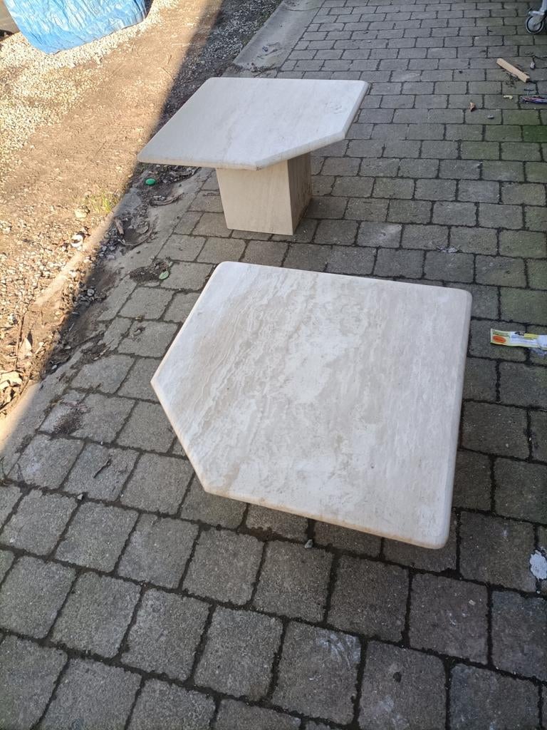 Table basse travertin