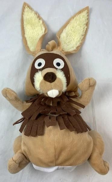 Peluche marionnette à main Interimage Fabeltjeskrant Zoef de, Overige karakters, Lapin, Autres marques, Comme neuf