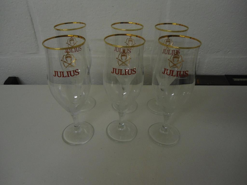 julius bierglazen nieuw, Verzamelen, Ophalen of Verzenden, Nieuw, Glas of Glazen