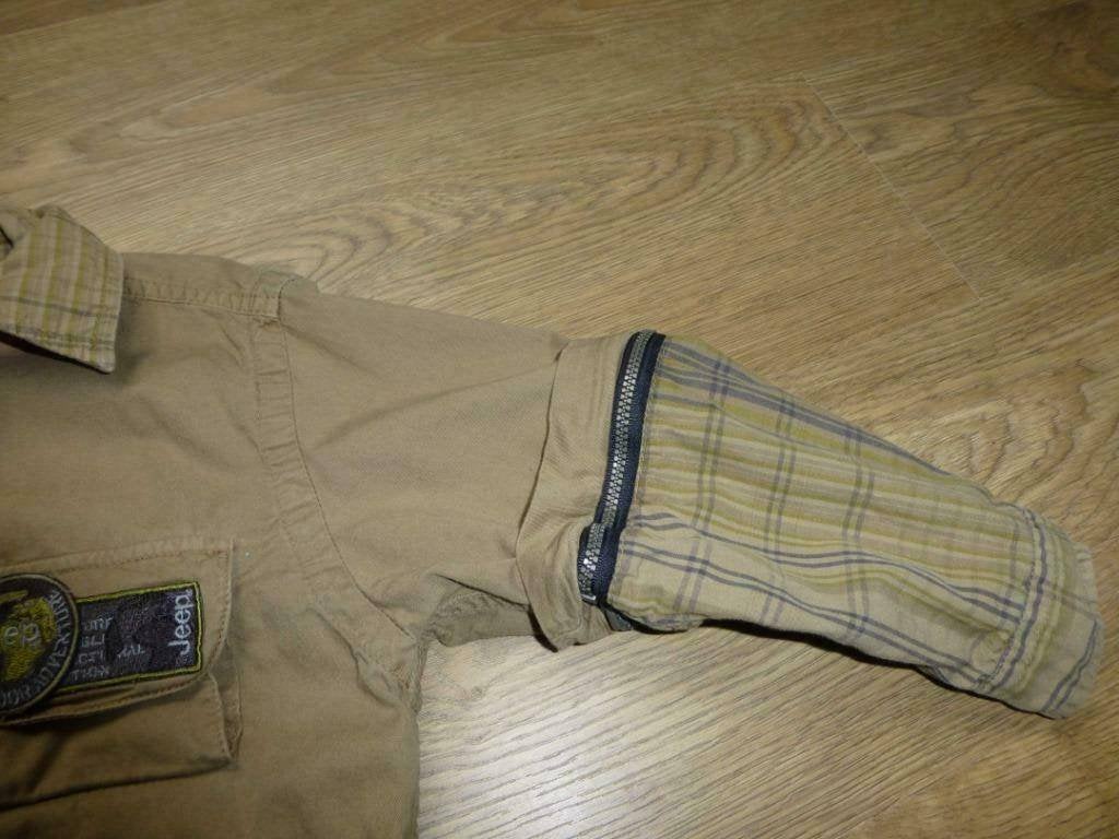 hemd met afritsbare mouwen van JEEP maat 104, Kinderen en Baby's, Ophalen of Verzenden, Gebruikt, Jongen, Overhemd of Blouse