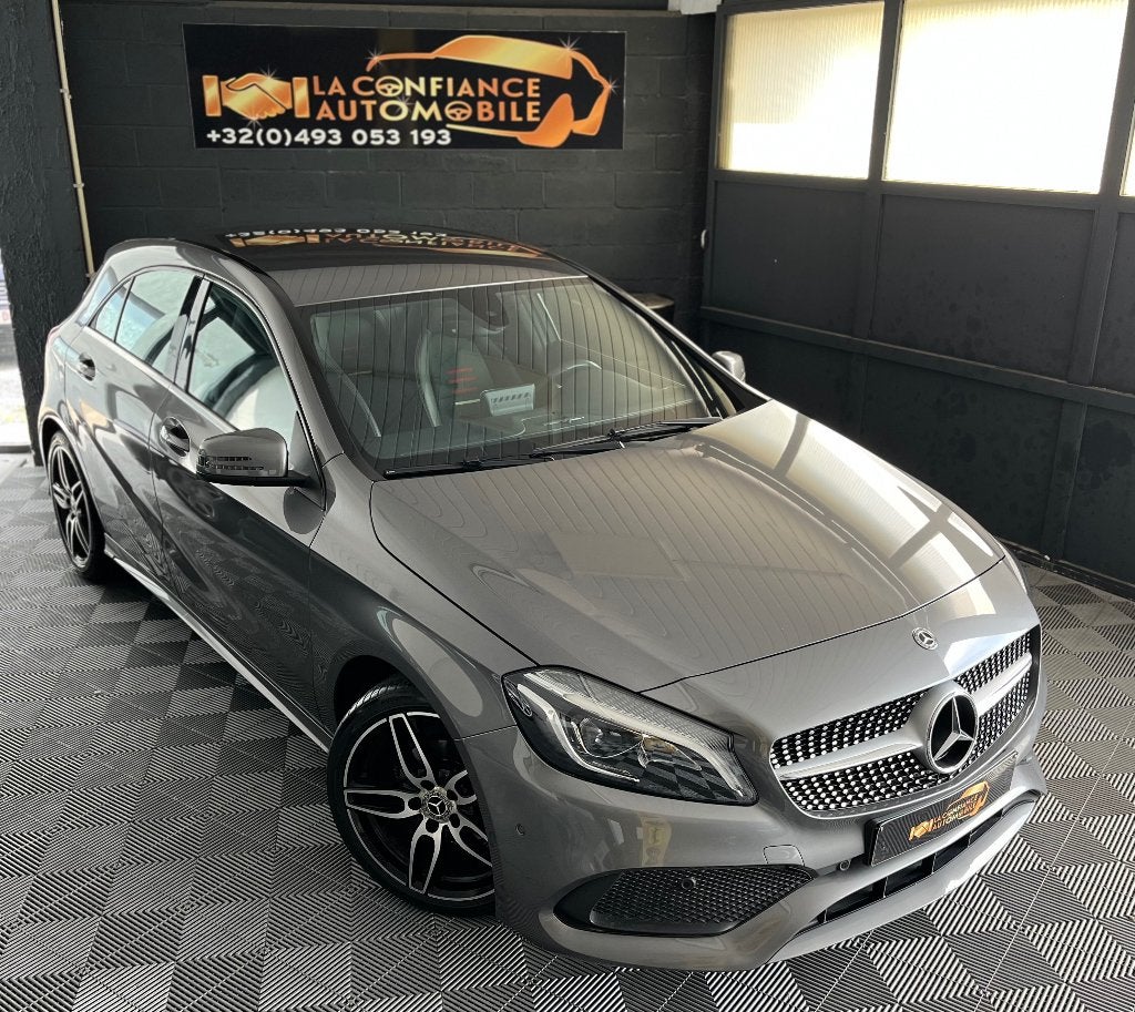 Mercedes-Benz A180d B.Auto Pack AMG 1st Prop 1 jaar garantie, Auto's, Mercedes-Benz, Euro 6, 4 cilinders, Bruin, https://public.car-pass.be/vhr/6f736a54-2fcf-40b6-a181-e82ea5b0b413?lang=fr