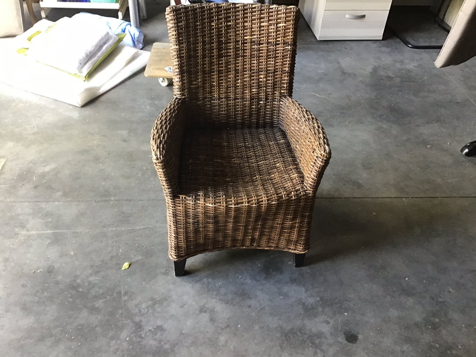 5 chaises en osier, Osier ou Rotin, Comme neuf, Brun, Enlèvement