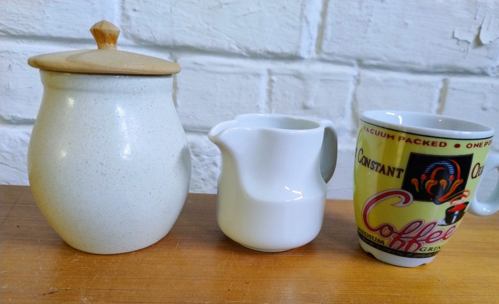 Lot pot à lait, sucrier et tasse, Céramique, Enlèvement, Utilisé, Autres styles