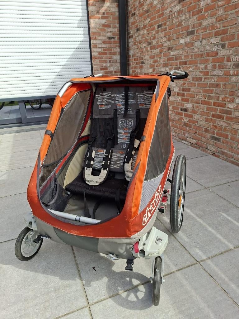 Fietskar 2 kinderen, Ophalen, Vering, Zo goed als nieuw, Chariot
