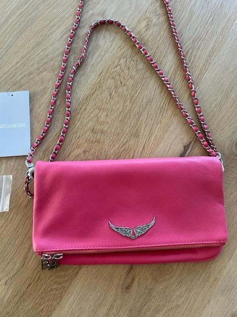 Zadig & Voltaire Rock grained bag - Podium - roze NIEUW, Handtassen en Accessoires, Ophalen of Verzenden, Nieuw, Roze, Schoudertasje
