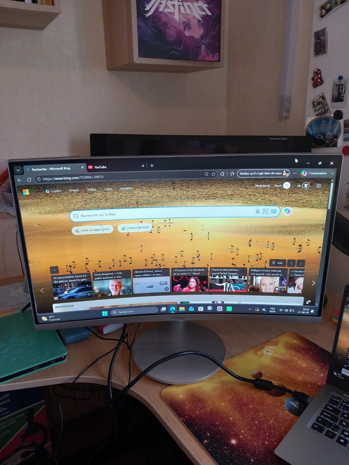 Ecran samsung  27   incurvé, HD, VA, Comme neuf, Enlèvement
