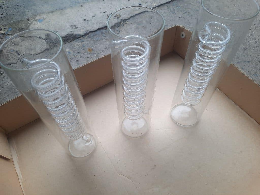 Vase en verre en spirale Ehlen Johansson, Maison & Meubles, Enlèvement, Verre