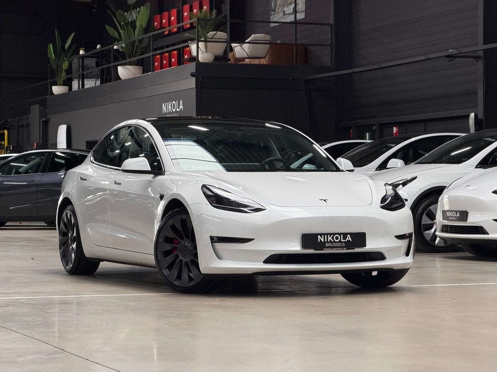 Tesla Model 3 PERFORMANCE - ALL WHEEL DRIVE - FACELIFT - AUT, Auto's, Automaat, 4 deurs, Gebruikt, Zwart