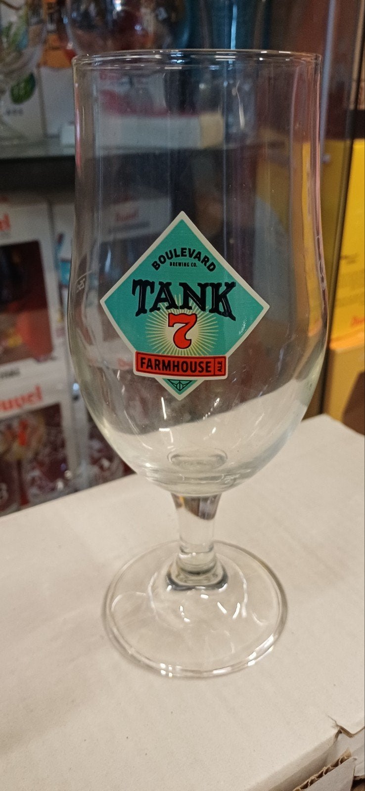 duvel moortgat tank 7 glazen, Verzamelen, Ophalen of Verzenden, Nieuw, Glas of Glazen, Duvel