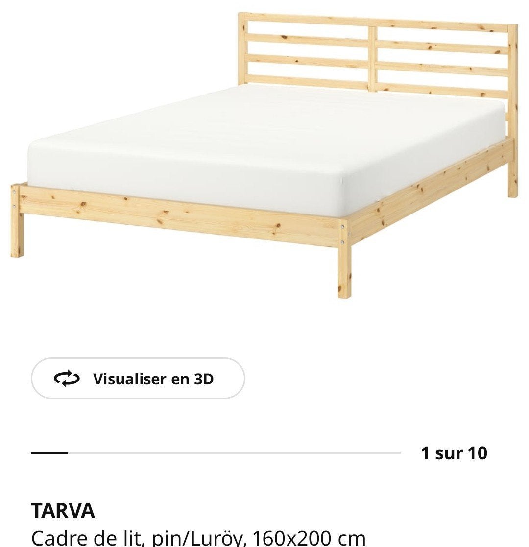 lit Ikea Tarva, Enlèvement, 200 cm, 160 cm