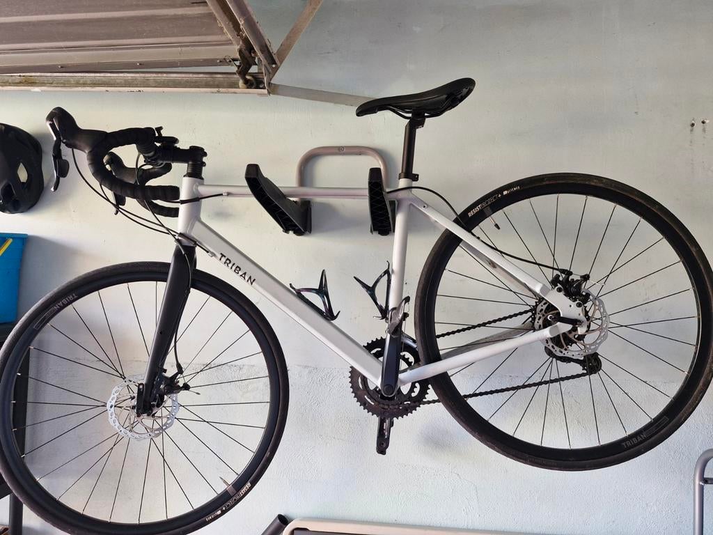 Racefiets "triban" medium lichtgrijs RC120 met schijfremmen, Fietsen en Brommers, Ophalen