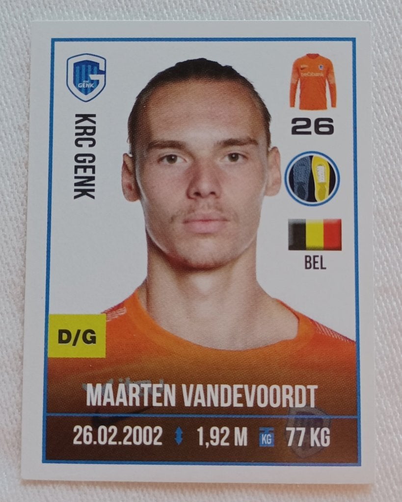 Sticker Maarten Vandevoordt (rookie) - Pro League 2021-2022, Ophalen of Verzenden, Zo goed als nieuw, Sticker