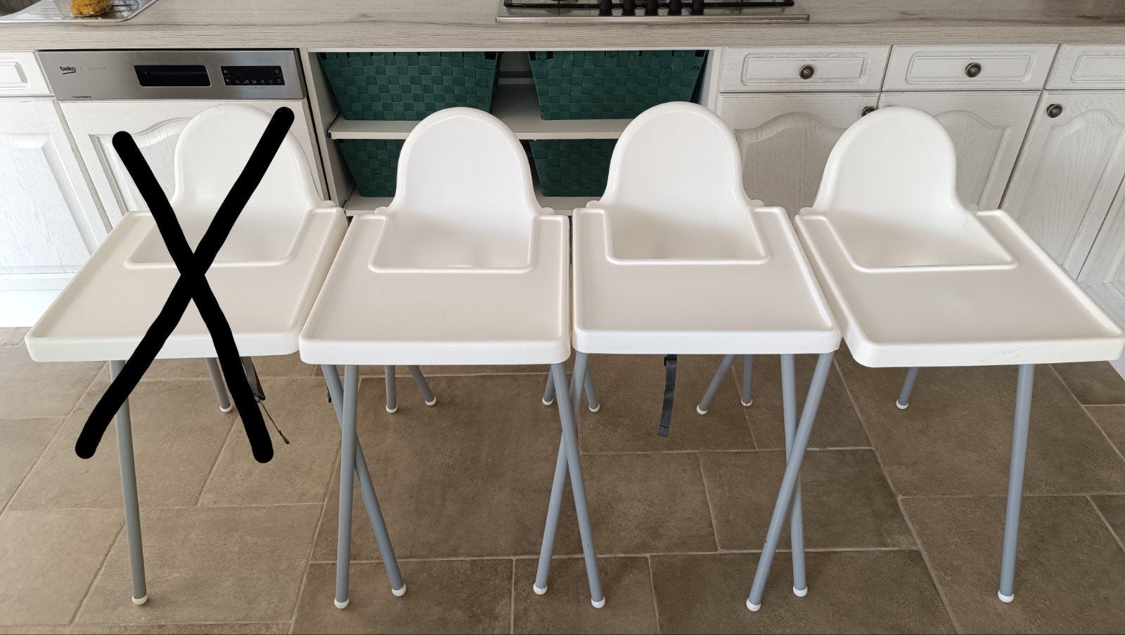 3 Ikea eetstoelen, Ophalen