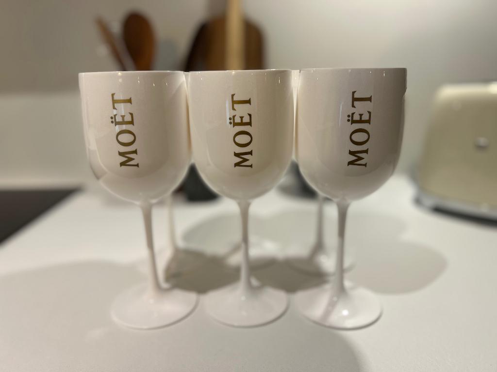 6 Moët glazen, Verzamelen, Ophalen of Verzenden, Nieuw, Overige typen